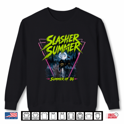 Sweatshirt Vintage 80s Summerween Funny Slasher Summer Halloween Cute Shirt