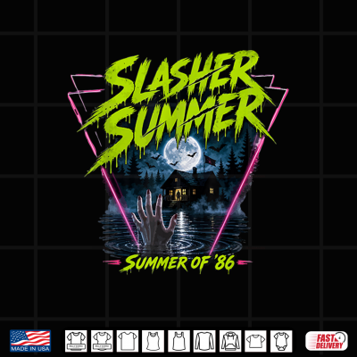 Design Vintage 80s Summerween Funny Slasher Summer Halloween Cute Shirt