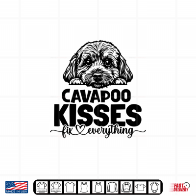 Design Cavapoo Kisses fix Everything Shirt