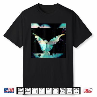 Glitch Ethereal Angel Wings Gothic Graphic Shirt