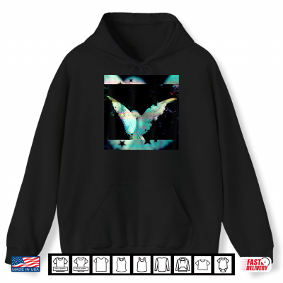 Hoodie Glitch Ethereal Angel Wings Gothic Graphic Shirt