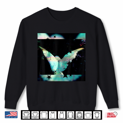 Sweatshirt Glitch Ethereal Angel Wings Gothic Graphic Shirt