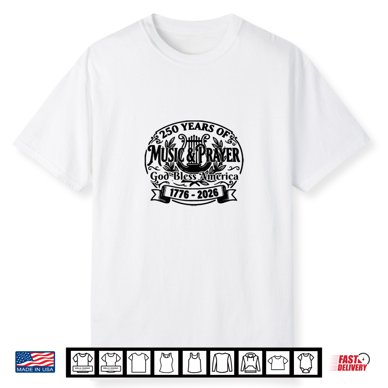 Music And Prayer God Bless America 2026 Shirt Music And Prayer God Bless America 2026 Shirt