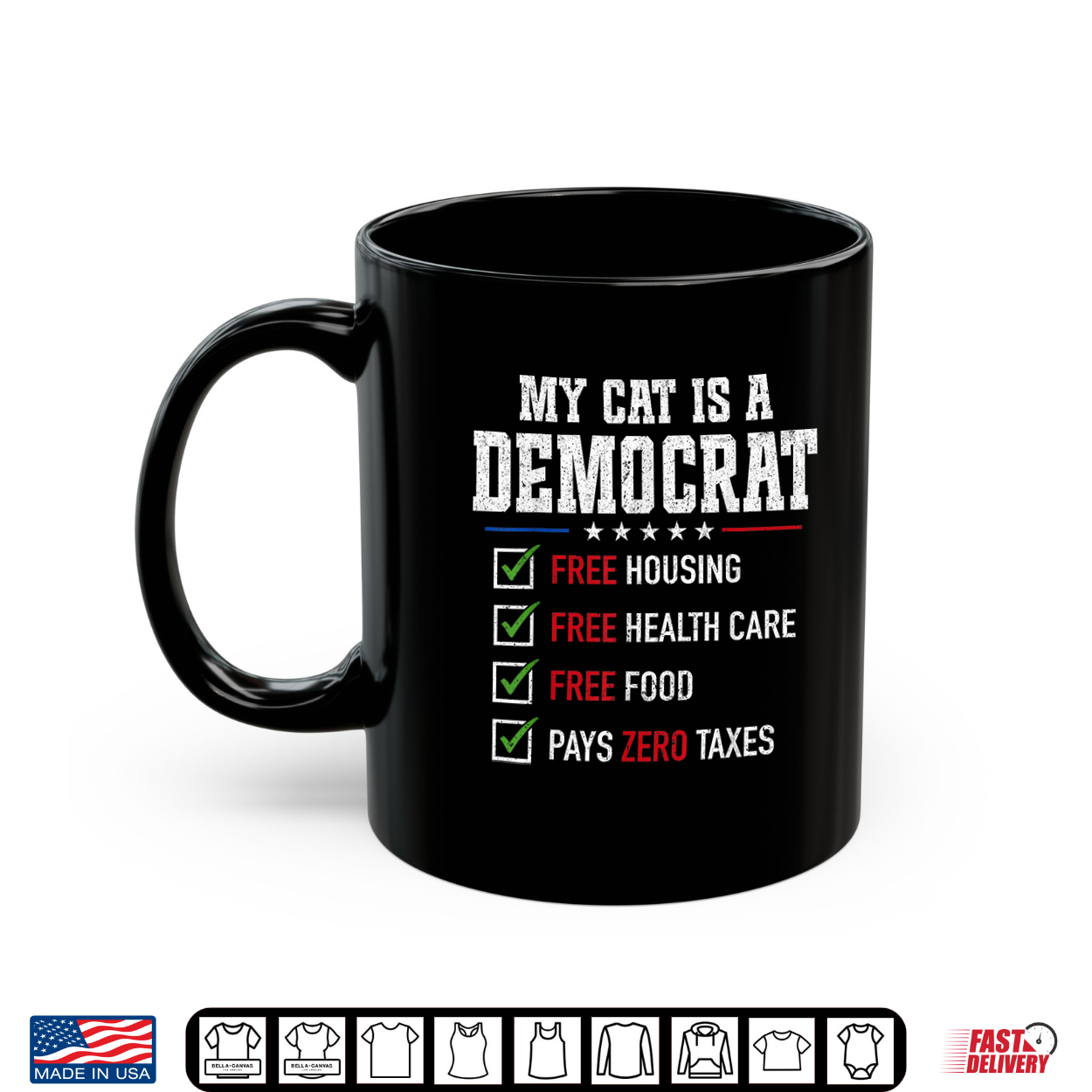 My Cat Is A Democrat Free Housing Humor Shirt My Cat Is A Democrat Free Housing Humor Shirt