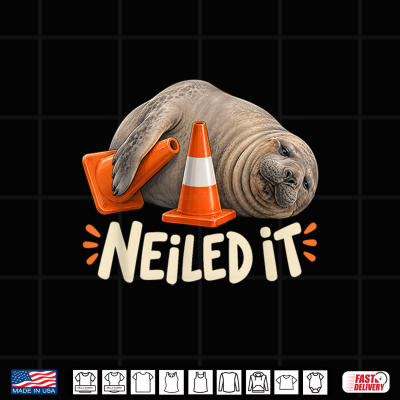 Design Neil The Seal Neiled It Funny Elephant Seal Meme Shirt