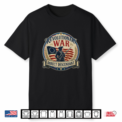 Revolutionary War Direct Descendant Vintage 1776 Souvenir Shirt