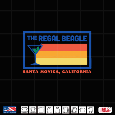 Design Regal Beagle Cocktail Lounge Threes Company Chromatic 80s Performance Shirt