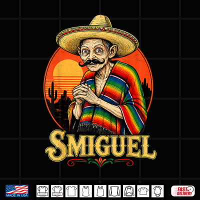 Design Smiguel Mexican Sombrero Vintage Mexican Culture Mashup Shirt