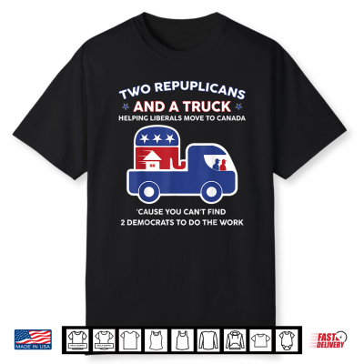 Two Republicans Funny And A Truck Political Men Women Shirt