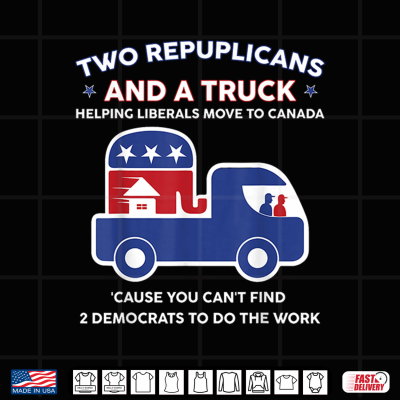 Design Two Republicans Funny and A Truck Political Men Women Shirt