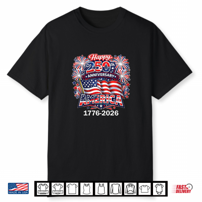 250 Years Happy Anniversary July 4Th 1776 2026 Premium Tri Blend Shirt