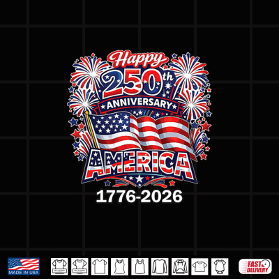 Design 250 Years Happy Anniversary July 4th 1776 2026 Premium Tri Blend Shirt