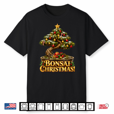 Bonsai Christmas Japanese Zen Japan Lover Star Presents Shirt