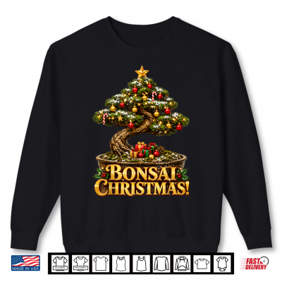 Sweatshirt Bonsai Christmas Japanese Zen Japan Lover Star Presents Shirt