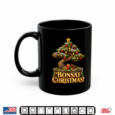 Mug Bonsai Christmas Japanese Zen Japan Lover Star Presents Shirt