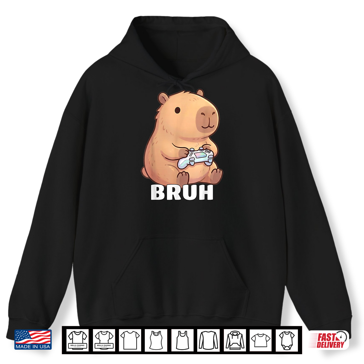 Cute Bruh Capybara Anime Gamer Funny Gaming Graphic Kawaii Shirt Cute Bruh Capybara Anime Gamer Funny Gaming Graphic Kawaii Shirt