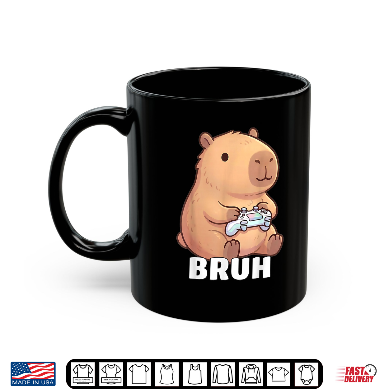 Cute Bruh Capybara Anime Gamer Funny Gaming Graphic Kawaii Shirt Cute Bruh Capybara Anime Gamer Funny Gaming Graphic Kawaii Shirt