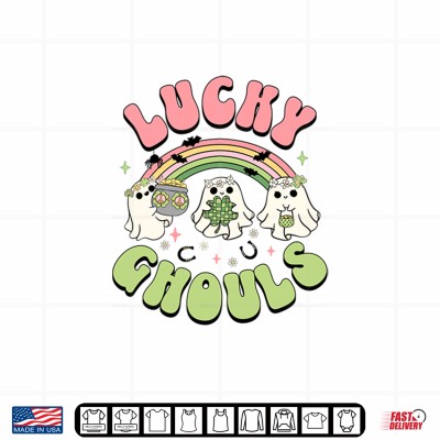 Design Lucky Ghouls St Patricks Day Spooky Ghost Charm Shirt