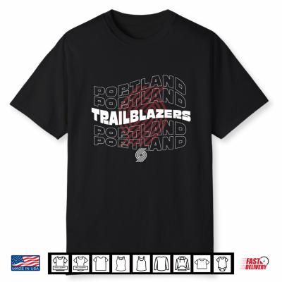 Nba Portland Trail Blazers Wave Team Logo Shirt