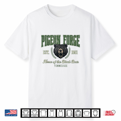 Pigeon Forge Tennessee Black Bear Vintage Athletic Style Shirt
