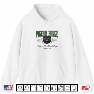 Hoodie Pigeon Forge Tennessee Black Bear Vintage Athletic Style Shirt