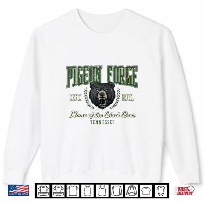Sweatshirt Pigeon Forge Tennessee Black Bear Vintage Athletic Style Shirt