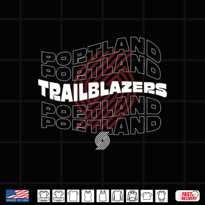 Design NBA Portland Trail Blazers Wave Team Logo Shirt