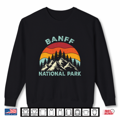 Sweatshirt Retro Vintage Graphic Banff National Park Shirt
