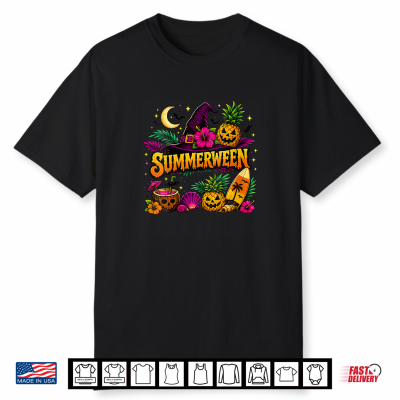 Summerween Queen Spooky Funny Skeleton Halloween Shirt