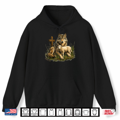 Hoodie The Wolf Will Live with the Lamb Isaiah 11 6 Christian Faith Shirt