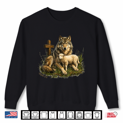 Sweatshirt The Wolf Will Live with the Lamb Isaiah 11 6 Christian Faith Shirt