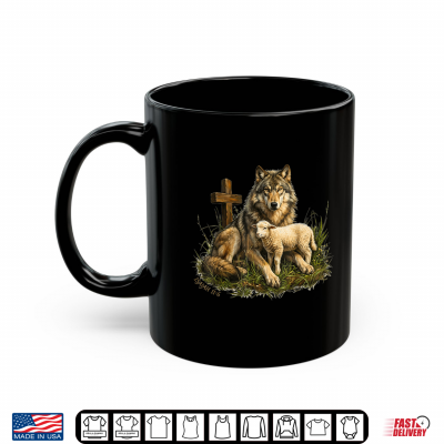 Mug The Wolf Will Live with the Lamb Isaiah 11 6 Christian Faith Shirt