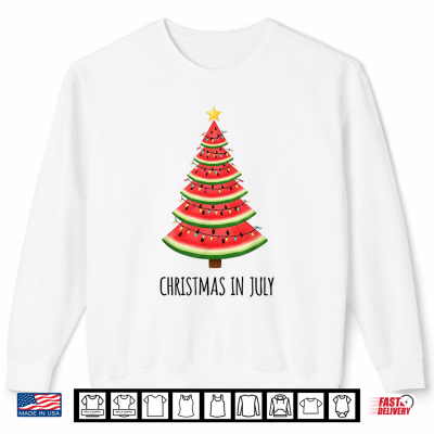 Sweatshirt Christmas in July Summer Watermelon Funny Summer Vacation Shirt