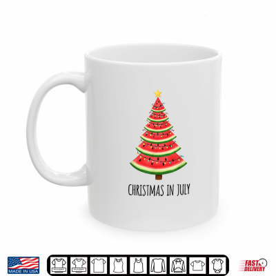 Mug Christmas in July Summer Watermelon Funny Summer Vacation Shirt