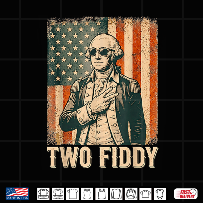 Design George Washington Two Fiddy 250 Anniversary Funny July 4th Shirt