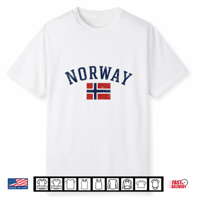 Norway Flag For Men Women Norwegian Scandinavian Pride Norge Shirt