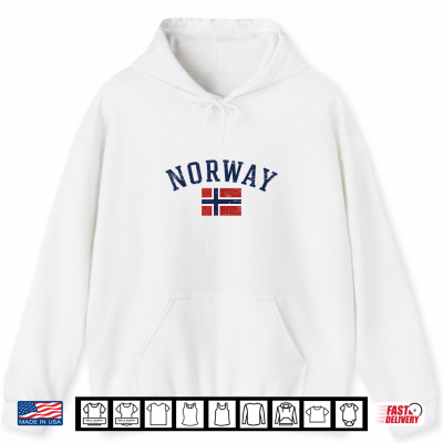 Hoodie Norway Flag for Men Women Norwegian Scandinavian Pride Norge Shirt