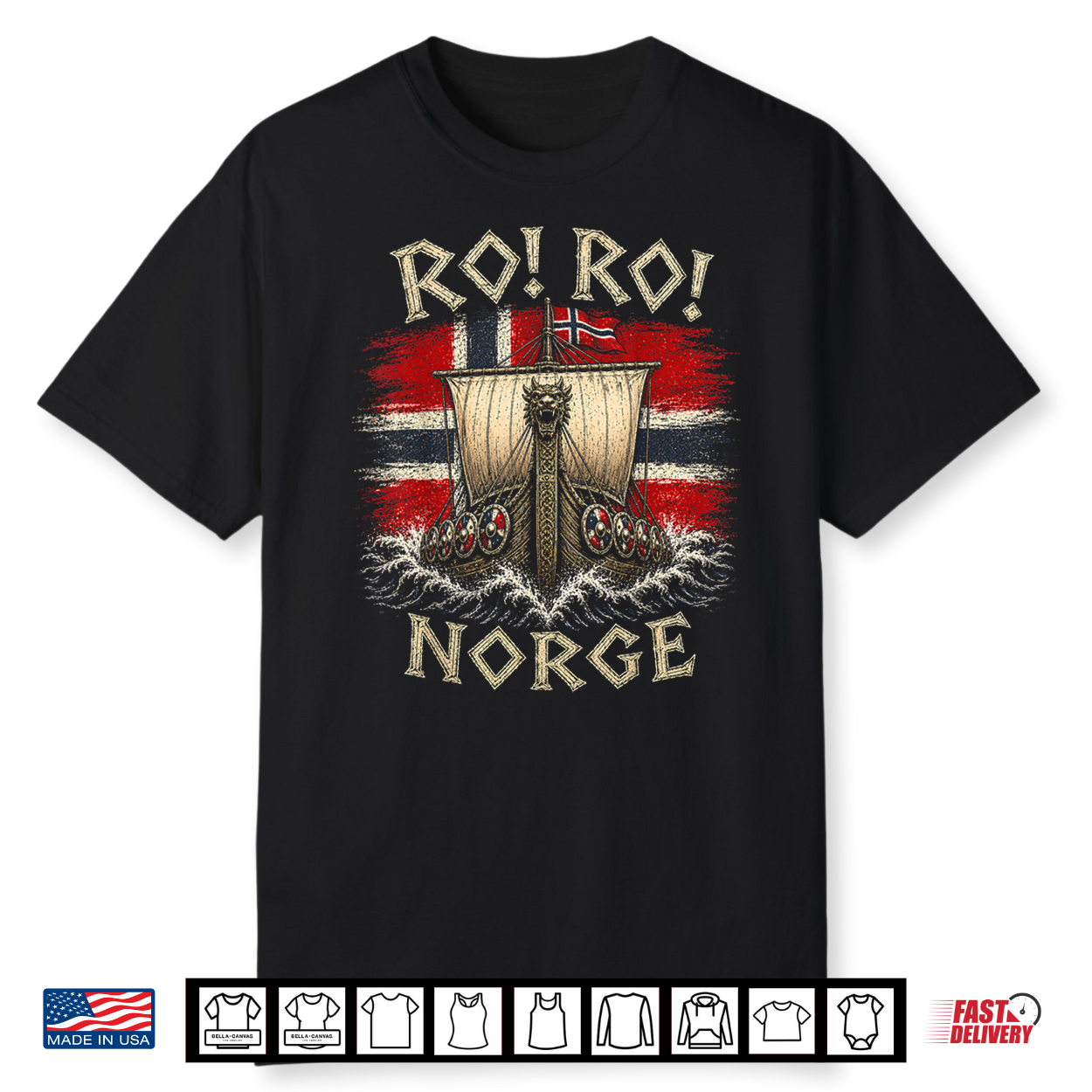 Ro Ro Norge Viking Longship Norway Flag Scandinavian Shirt Ro Ro Norge Viking Longship Norway Flag Scandinavian Shirt