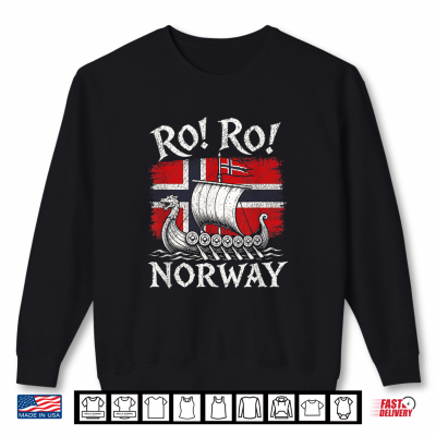 Sweatshirt Norwegian Viking Ship Norway Flag Row Country Heritage Pride Shirt
