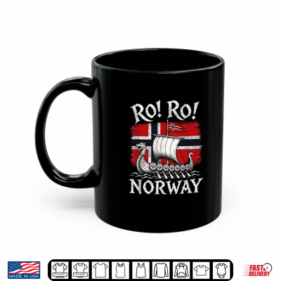 Mug Norwegian Viking Ship Norway Flag Row Country Heritage Pride Shirt