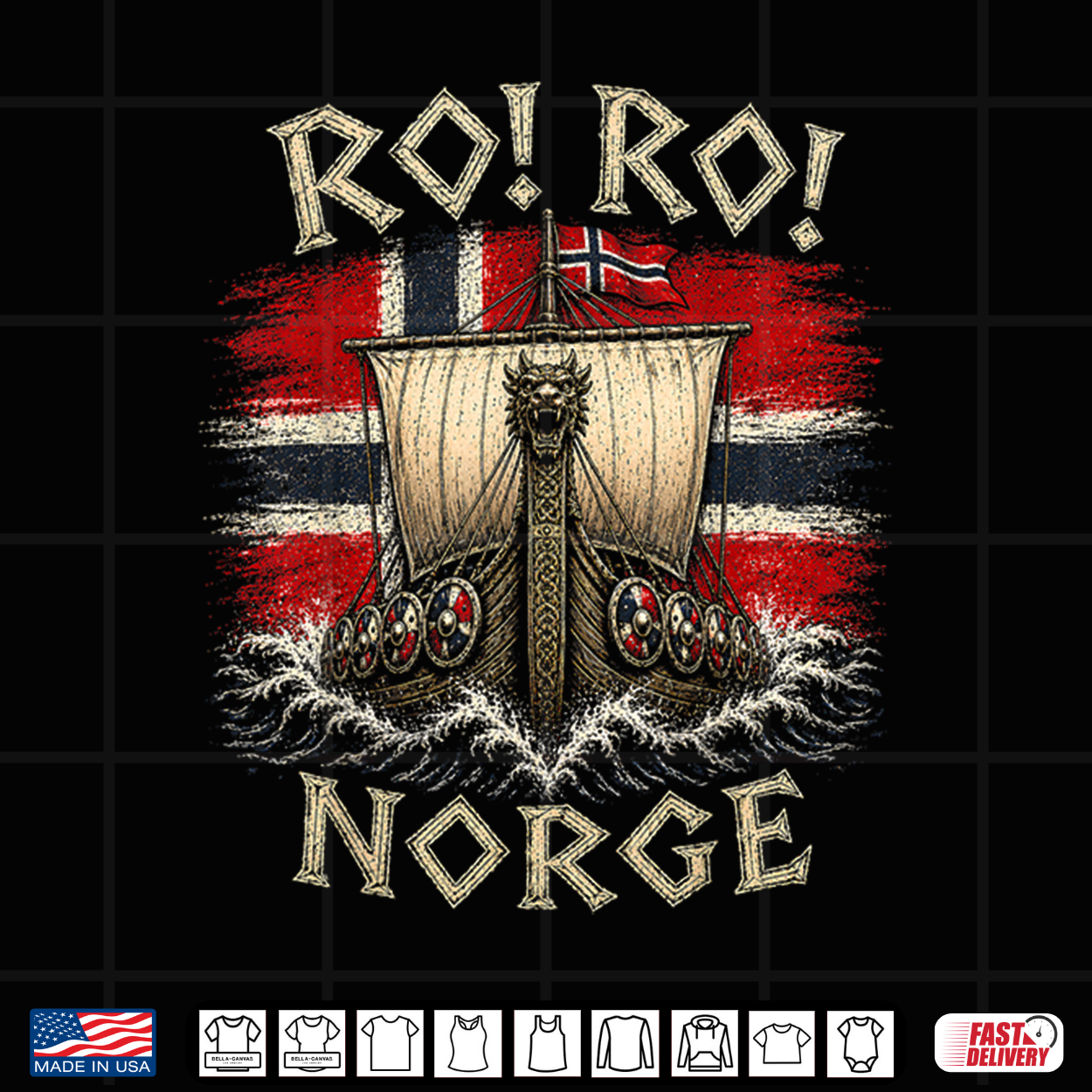 Ro Ro Norge Viking Longship Norway Flag Scandinavian Shirt Ro Ro Norge Viking Longship Norway Flag Scandinavian Shirt