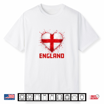 Soccer Football  England Heart Fan Wm 2026 Shirt