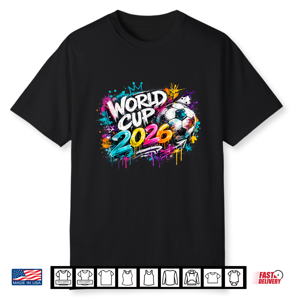 Soccer World Cup Wm 2026 Graffiti Shirt Soccer World Cup Wm 2026 Graffiti Shirt