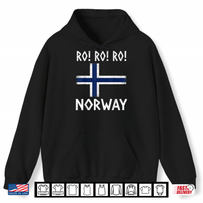 Hoodie Ro Ro Ro Norwegian Viking Norway Flag Culture Row Country Shirt