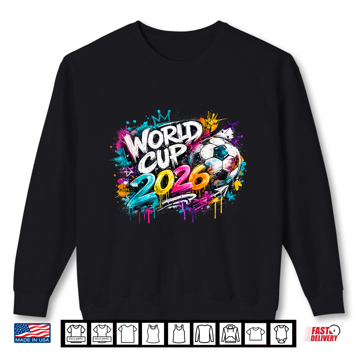 Soccer World Cup Wm 2026 Graffiti Shirt Soccer World Cup Wm 2026 Graffiti Shirt