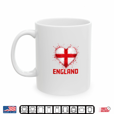 Mug Soccer Football England Heart Fan WM 2026 Shirt