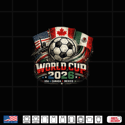 Design Soccer Football World Cup 2026 USA Canada Mexico America Shirt