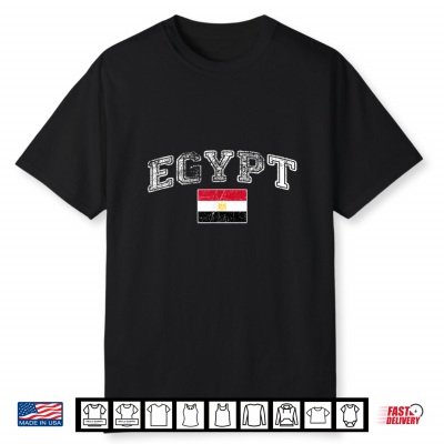 Egypt Flag Vintage Men Women Kids Shirt
