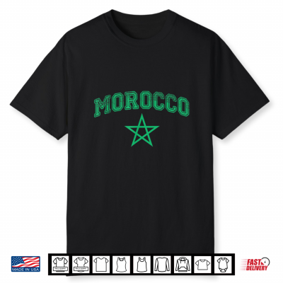 Morocco Flag Vintage Men Women Kids Shirt