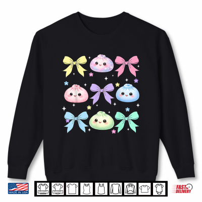 Sweatshirt Kawaii Dumpling Cute Pastel Anime Dumpling Lovers Kids Girl Shirt